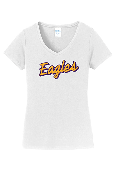 Eagle Fan Ladies V-Neck tee